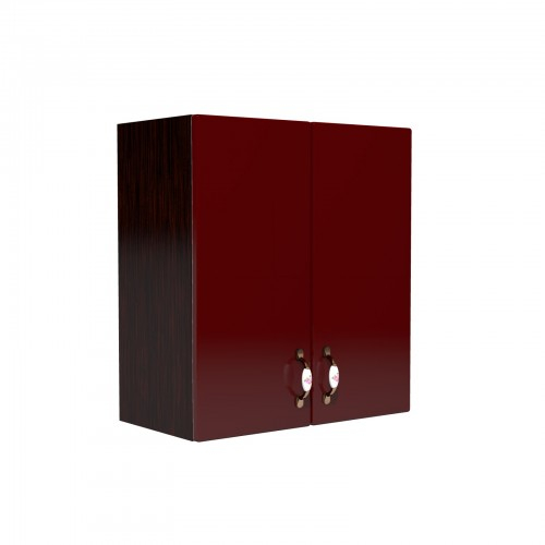 Corp superior 60 cu 2 usi pentru hota telescopica Zebra MDF rosu simplu [1]