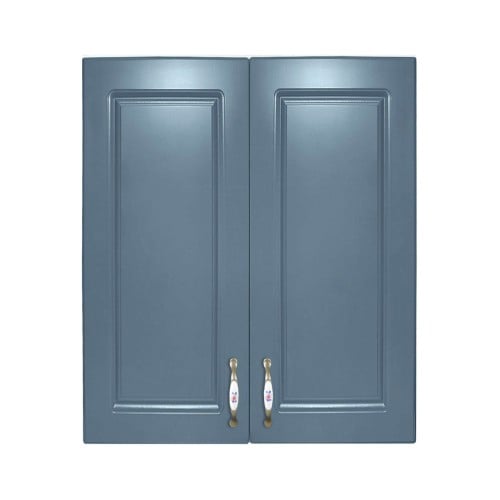 Corp superior 62 cu 2 usi Zebra MDF albastru drept [2]