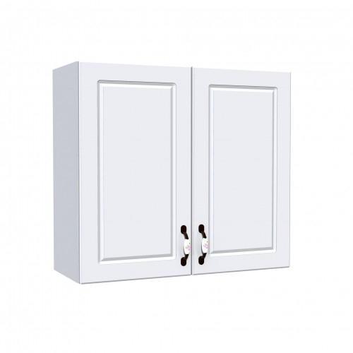 Corp superior 80 cu 2 usi cu scurgator de vase Zebra MDF alb drept [1]