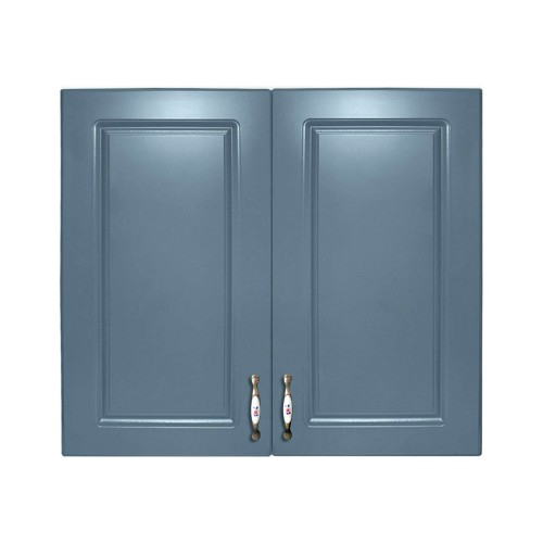 Corp superior 80 cu 2 usi cu scurgator de vase Zebra MDF albastru drept [5]