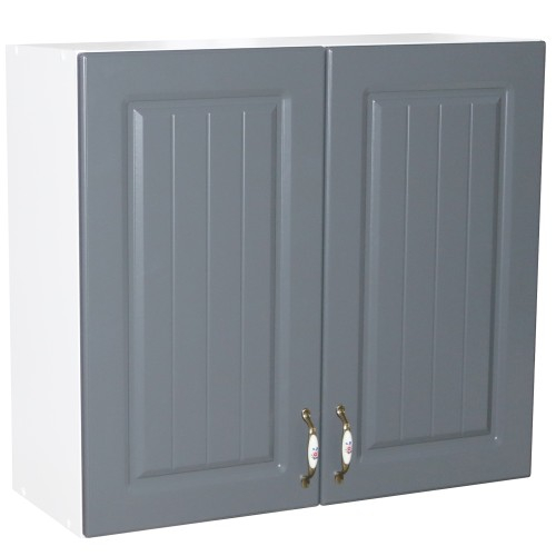 Corp superior 80 cu 2 usi cu scurgator de vase Zebra MDF gri dungi [1]