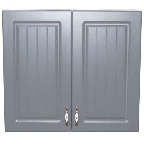 Corp superior 80 cu 2 usi cu scurgator de vase Zebra MDF gri dungi [4]