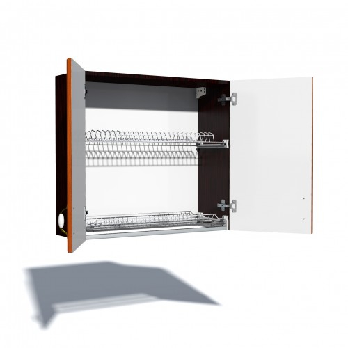 Corp superior 80 cu 2 usi cu scurgator de vase Zebra MDF mustata cedru [4]