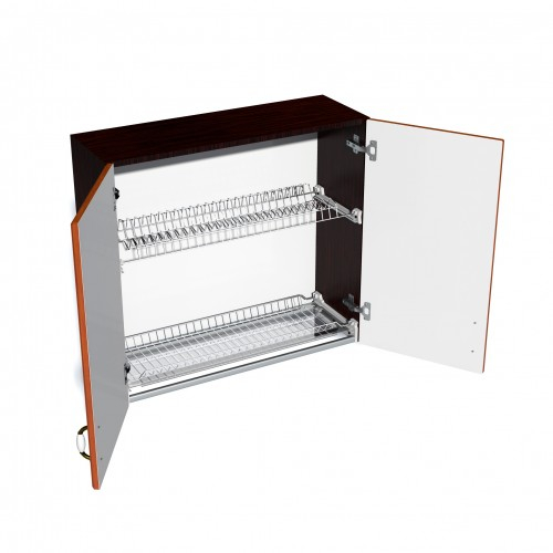 Corp superior 80 cu 2 usi cu scurgator de vase Zebra MDF mustata cedru [3]