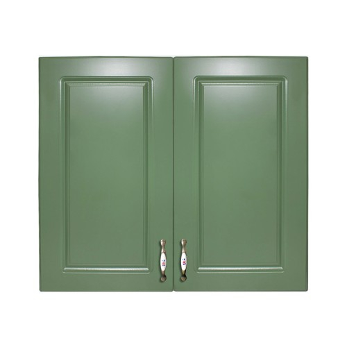 Corp superior 80 cu 2 usi cu scurgator de vase Zebra MDF verde drept [5]