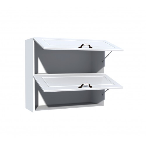 Corp superior 80 cu 2 usi orizontale Zebra MDF alb drept [3]