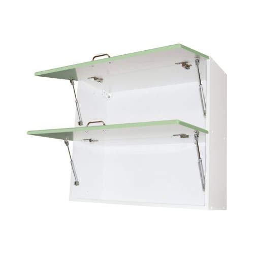 Corp superior 80 cu 2 usi orizontale Zebra MDF verde drept [3]