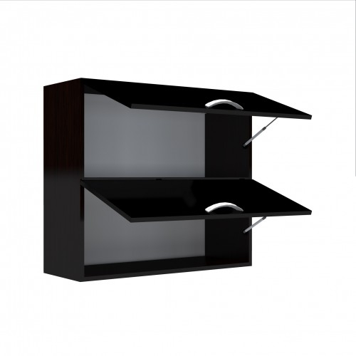 Corp superior 80 cu 2 usi orizontale Zebra negru [3]