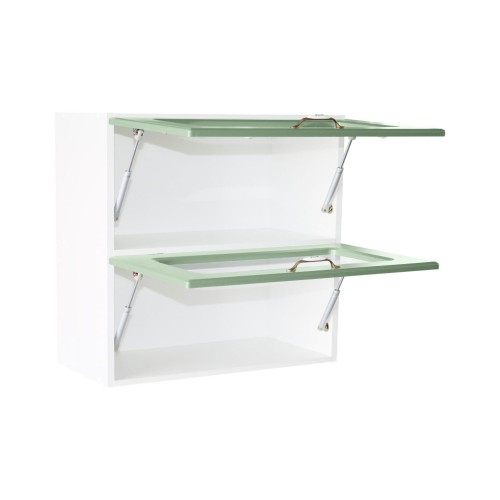 Corp superior vitrina 80 cu 2 usi orizontale Zebra MDF verde [4]