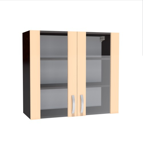 Corp superior vitrina 80 cu 2 usi Zebra cappuccino [1]