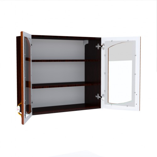 Corp superior vitrina 80 cu 2 usi Zebra MDF frunza cedru [2]