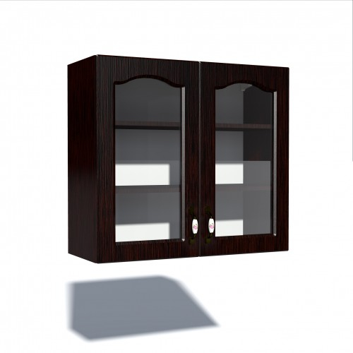 Corp superior vitrina 80 cu 2 usi Zebra MDF mustata wenge [1]