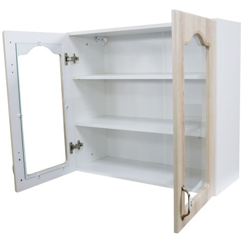 Corp superior vitrina 80 cu 2 usi Zebra MDF sonoma mustata [2]