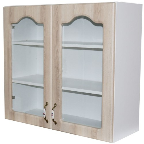 Corp superior vitrina 80 cu 2 usi Zebra MDF sonoma mustata [1]