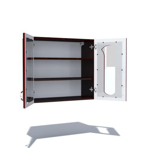 Corp superior vitrina 80 cu 2 usi Zebra MDF tulip rosu [3]