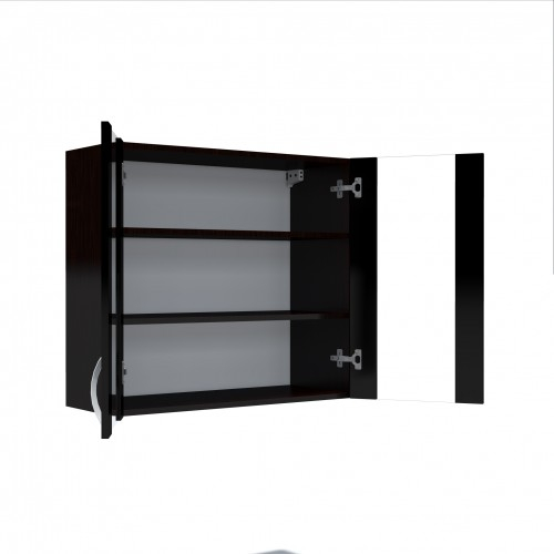 Corp superior vitrina 80 cu 2 usi Zebra negru [3]