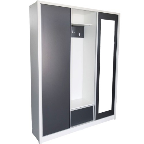 Cuier David Max Alb cu Gri, 153 x 38 x 194 cm [3]