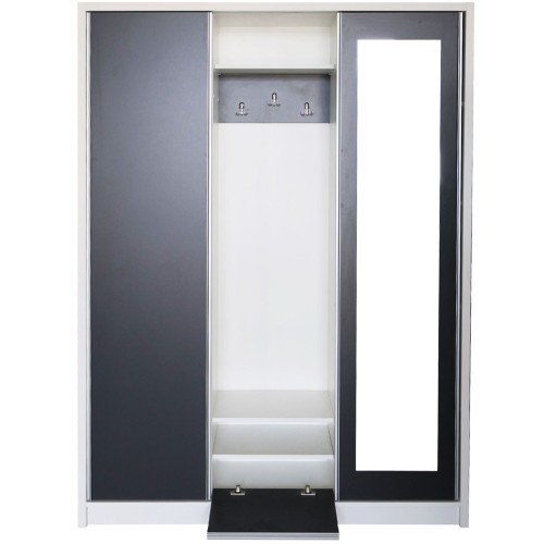 Cuier David Max Alb cu Gri, 153 x 38 x 194 cm [2]