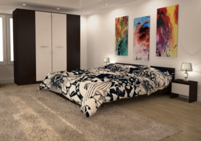 Dormitor Alunis Wenge&Alb [1]