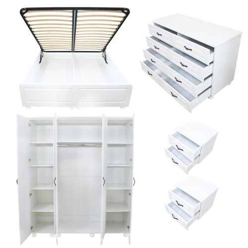 Dormitor Dynasty Alb cu pat 160x200 cm [9]