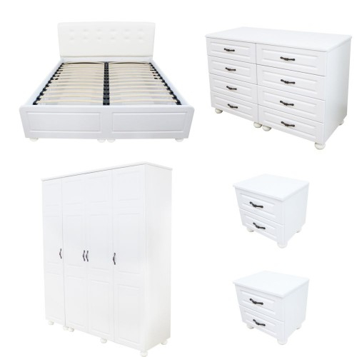 Dormitor Dynasty Alb cu pat 180x200 cm [8]