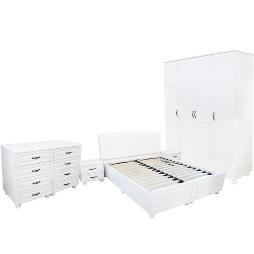 Dormitor Dynasty Alb cu pat 180x200 cm [7]