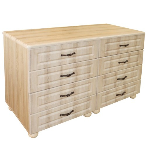 Dormitor Dynasty MDF Sonoma cu pat pentru saltea 140x200 cm [5]