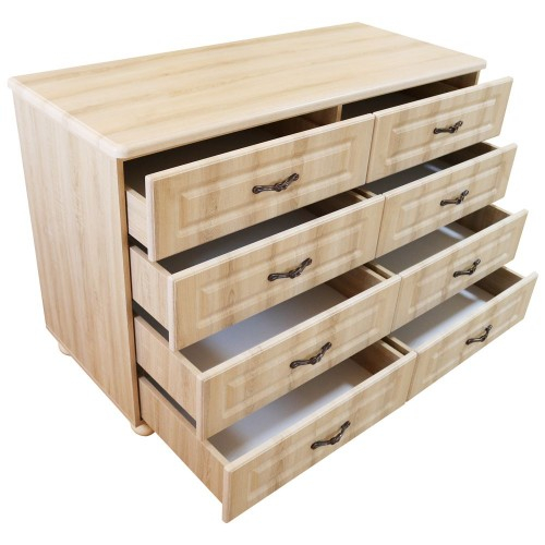 Dormitor Dynasty MDF Sonoma cu pat pentru saltea 160x200 cm [5]