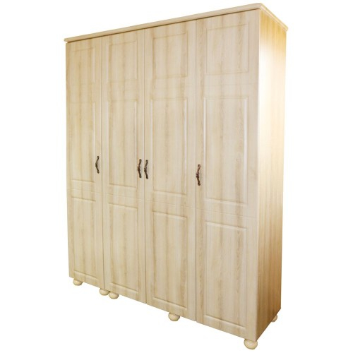 Dormitor Dynasty MDF Sonoma cu pat pentru saltea 180x200 cm [9]