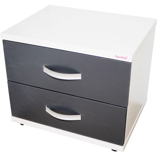 Dormitor Laguna cu pat 140x200 cu lada Alb cu Gri [4]