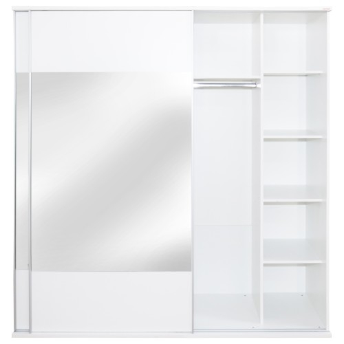 Dormitor Laguna cu pat 160x200 cu 2 sertare Alb cu Gri [11]