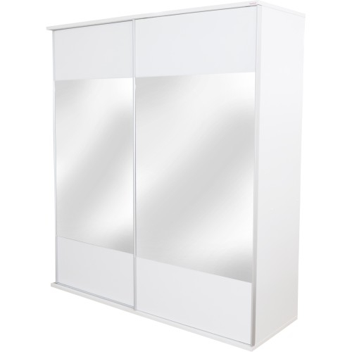 Dormitor Laguna cu pat 160x200 cu lada Alb cu Gri [9]