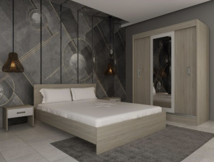 Dormitor Malta Dressing 3 Usi Sonoma&Alb [1]