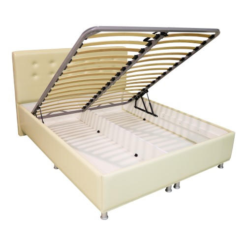 Dormitor Milano Sonoma cu Pat Tapitat Bej 160x200 [2]