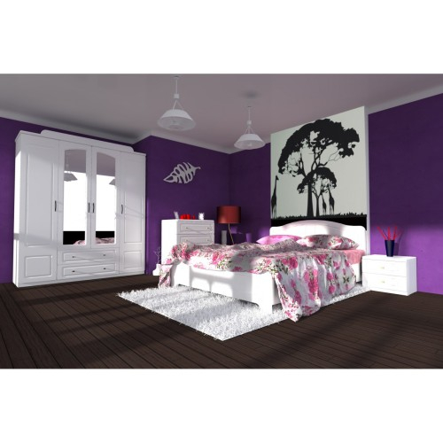 Dormitor Sara cu pat 140x200 cm cu somiera fixa [1]