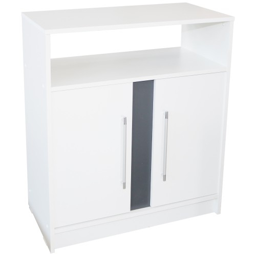 Dormitor Verona Alb/Gri cu pat 140x200 cm [4]