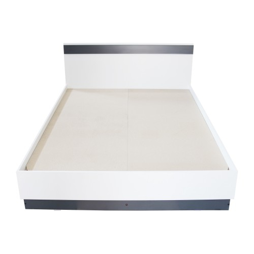 Dormitor Verona Alb/Gri cu pat 140x200 cm [7]