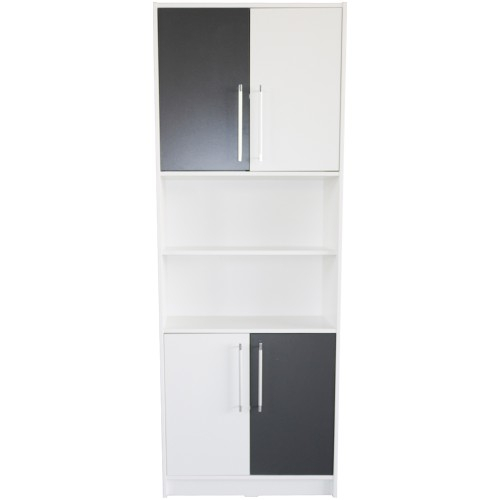 Dulap Iris 4 usi alb cu gri [2]