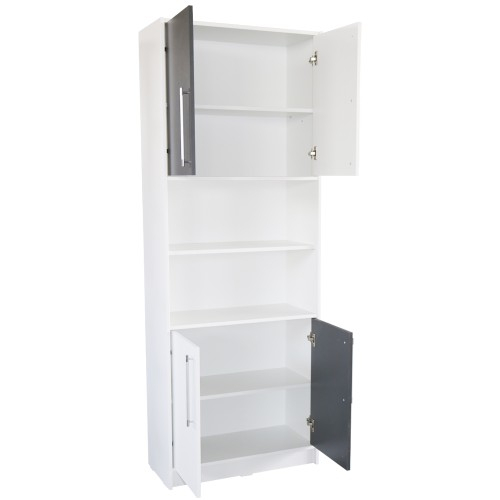 Dulap Iris 4 usi alb cu gri [3]