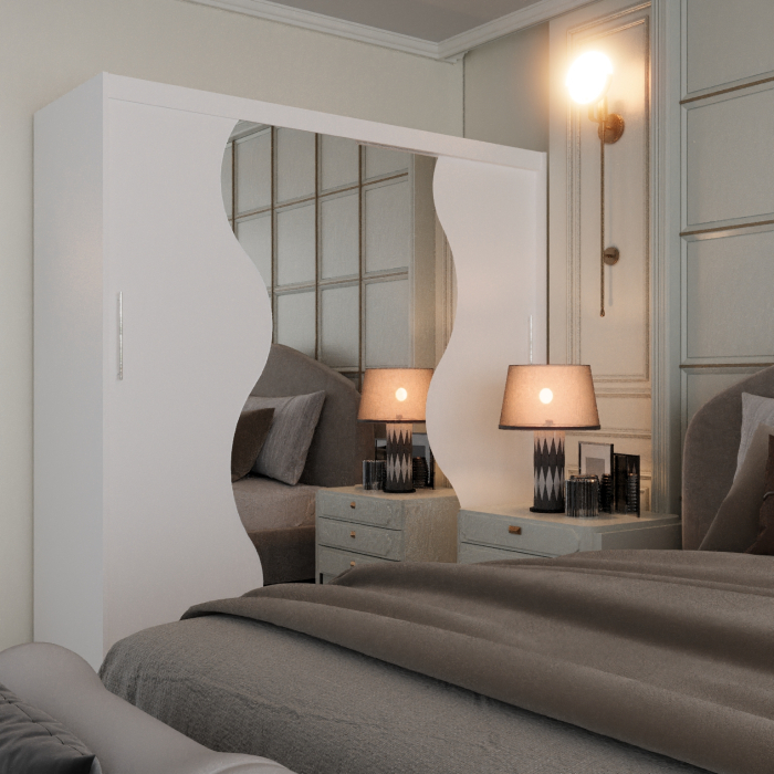 Dulap Skip S cu Oglinda alb [1]