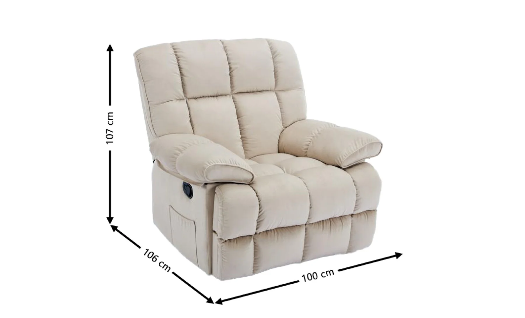 Fotoliu cu Recliner  Bej [5]