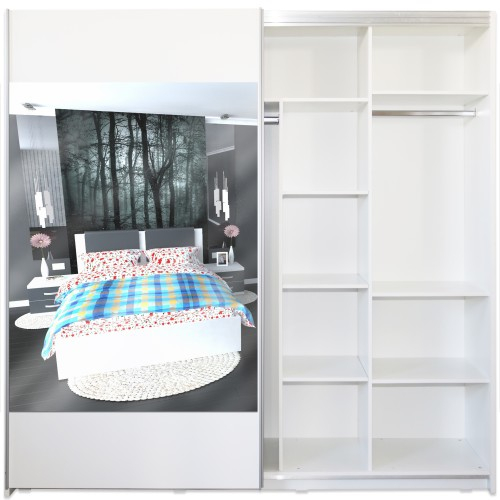 Garderoba Laguna Alb cu oglinda [6]