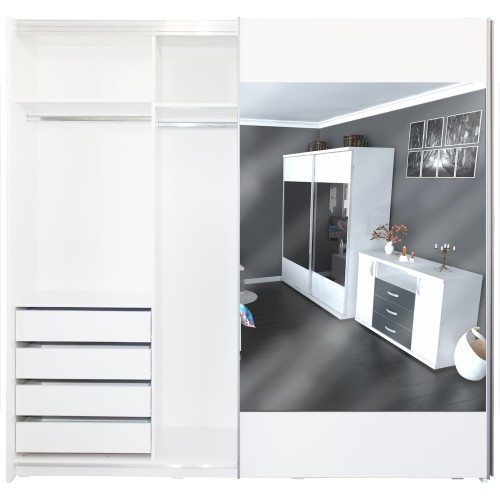 Garderoba Laguna Alb cu oglinda [7]