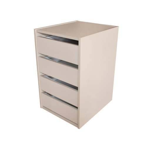 Gold Dulap 2000 Crem cu usi MDF Lucios + 1 Comoda [3]