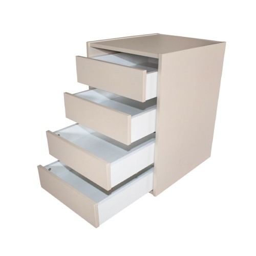 Gold Dulap 2500 Crem cu usi MDF Lucios + 1 Comoda [2]