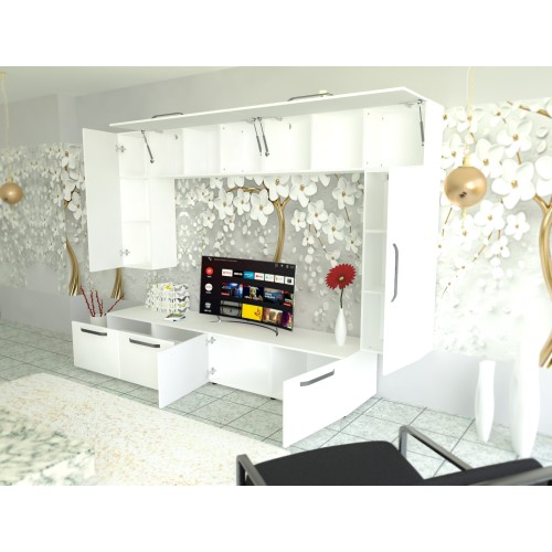 Living Armonia V1 MDF Alb Lucios - cu manere [6]