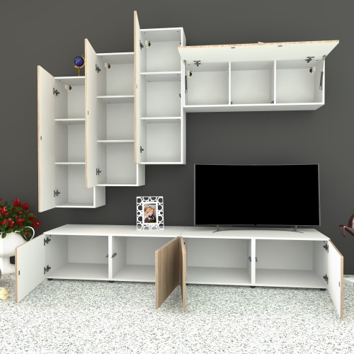 Living Armonia V3 MDF Sonoma - cu sistem "PUSH TO OPEN" [4]