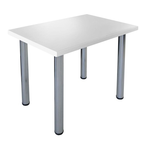 Masa cu picioare crom si blat alb 38mm [1]