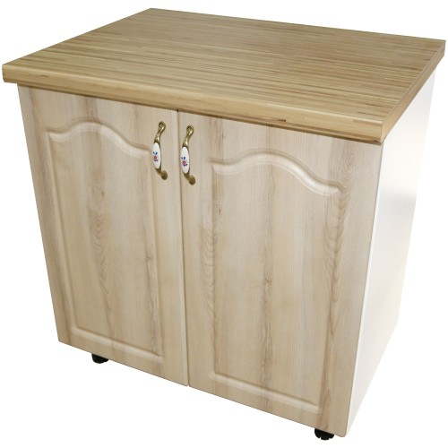 Masca pentru chiuveta cu 2 usi 80 cm Zebra, alb/MDF Sonoma Mustata, cu blat Artar 80 x 85 x 60 [1]