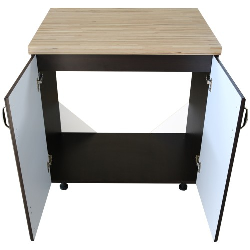 Masca pentru chiuveta cu 2 usi 80 cm Zebra, wenge/MDF Wenge Mustata, cu blat Artar, 80 x 85 x 60 cm [2]